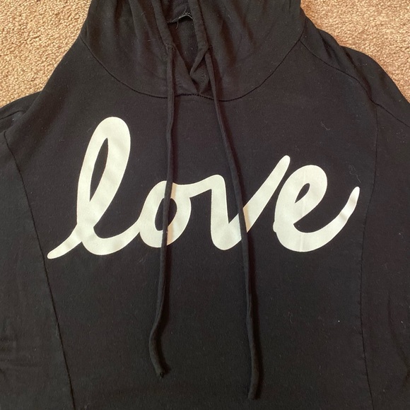 Papermoon Black Crop Hoodie - Picture 2 of 3